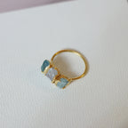 APATITE, MOONSTONE, AMAZONITE COCKTAIL RING