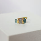 APATITE, MOONSTONE, AMAZONITE COCKTAIL RING