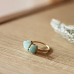 AMAZONITE TWO-STONE RING