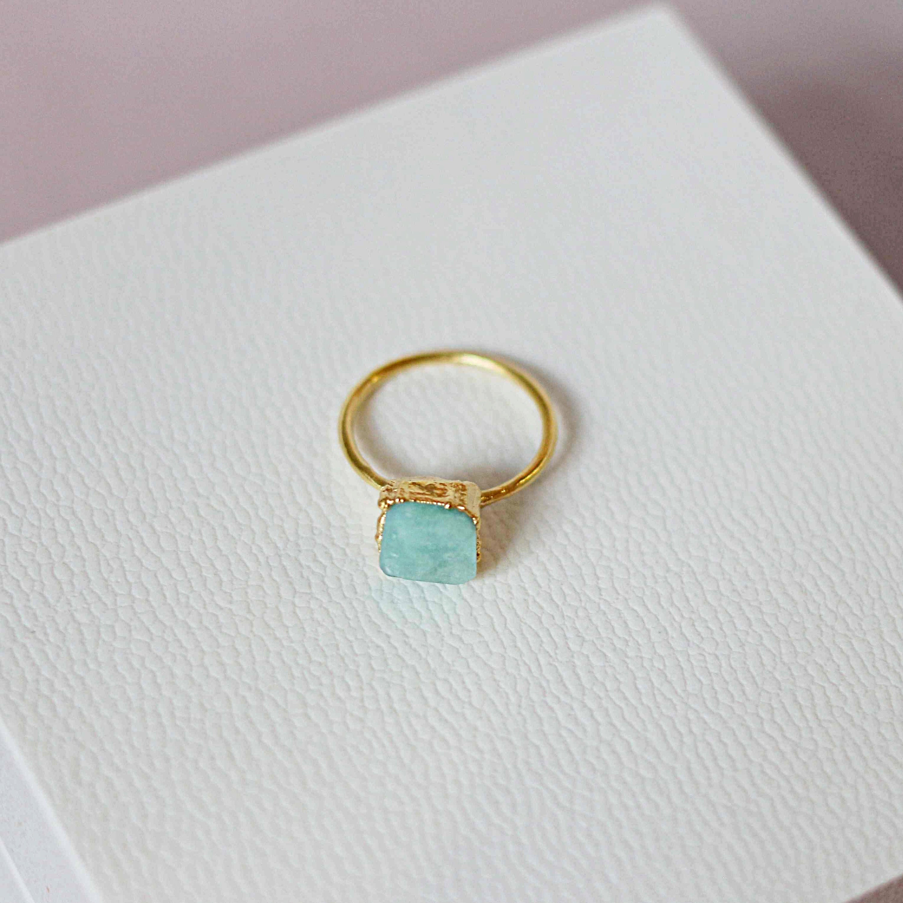AMAZONITE COCKTAIL RING