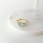 AQUAMARINE COCKTAIL RING