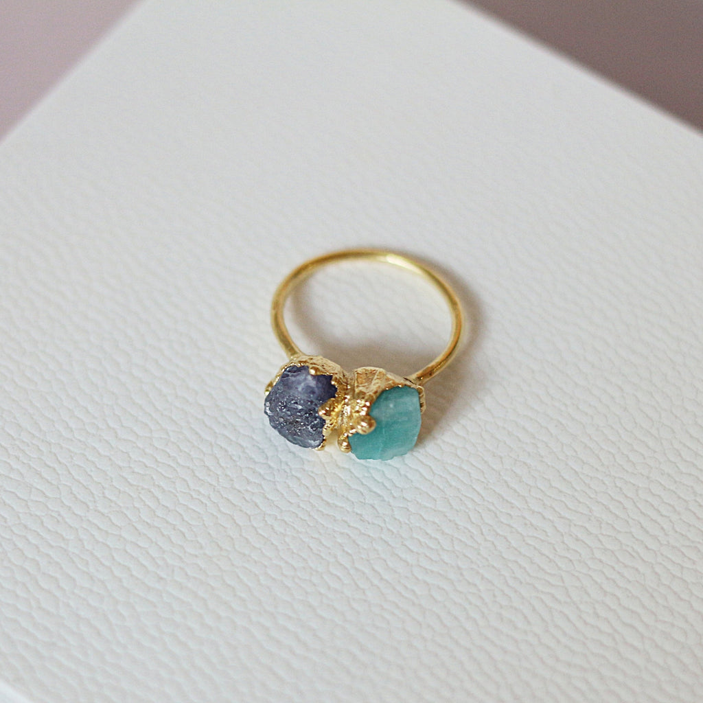 amazonite-tanzanite-raw-stone-ring