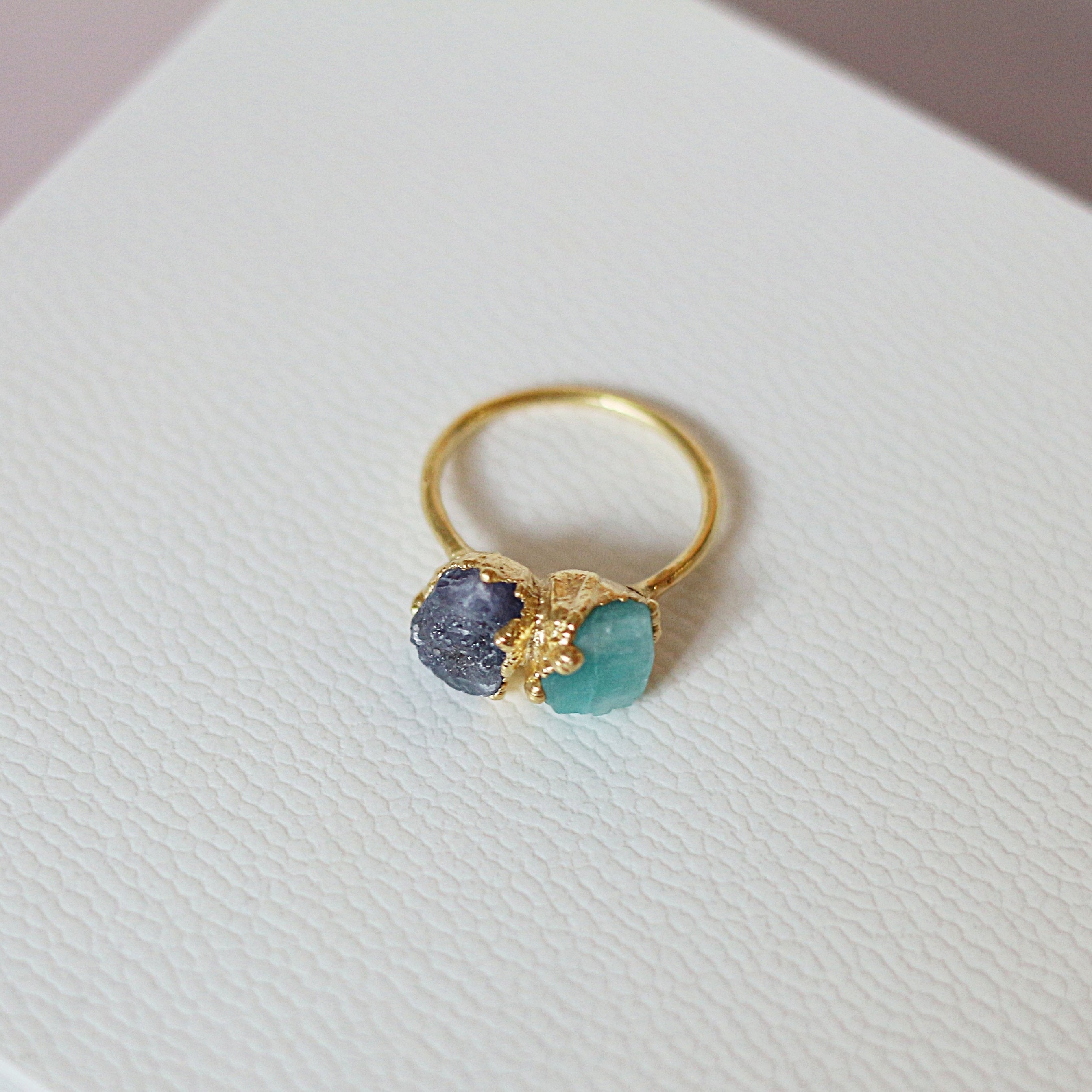 amazonite-tanzanite-raw-stone-ring