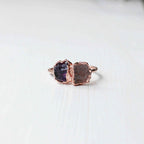AMETHYST &amp; ROSE QUARTZ COCKTAIL RING