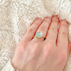AQUAMARINE COCKTAIL RING