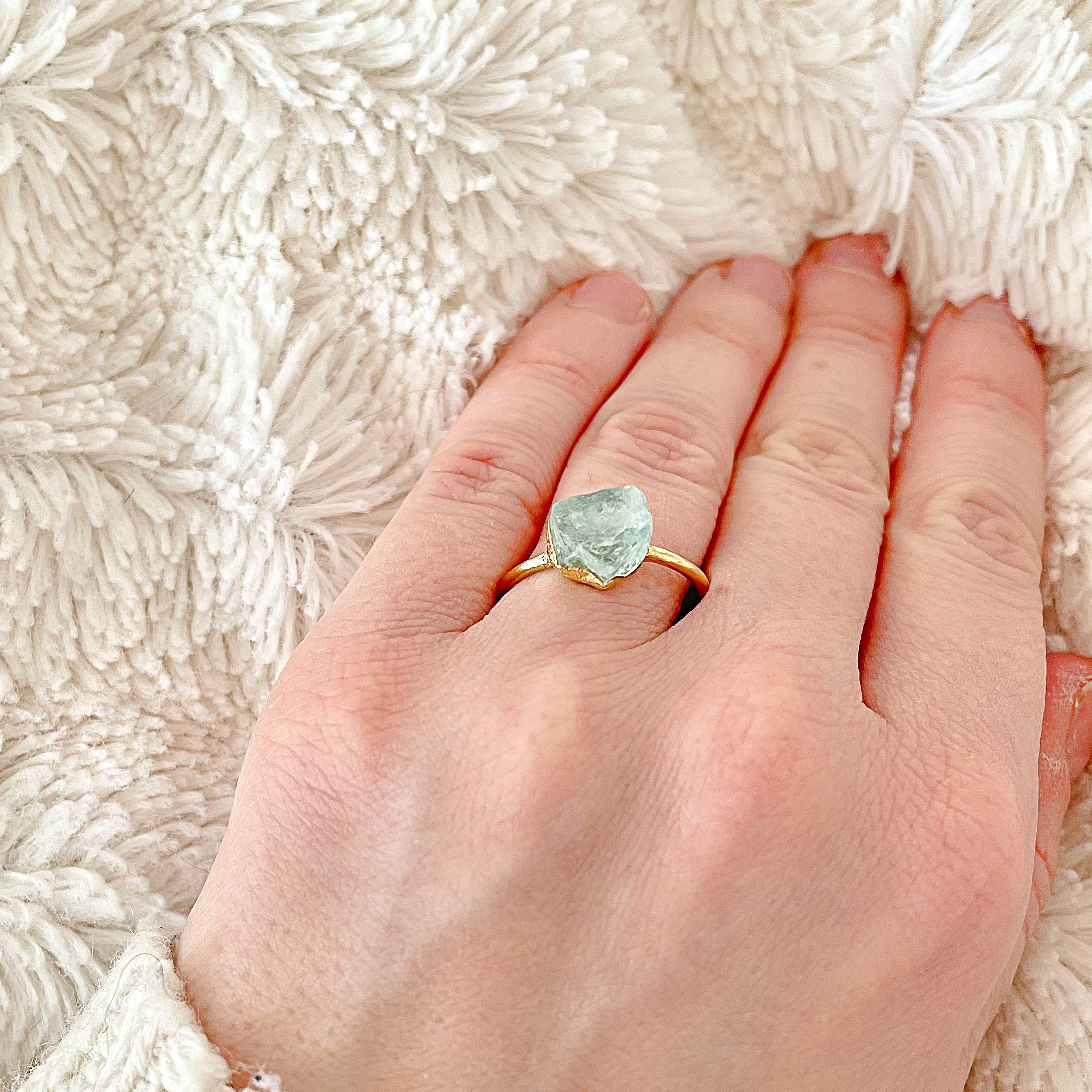 AQUAMARINE COCKTAIL RING