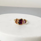 PINK TOURMALINE, AMETHYST, CITRINE COCKTAIL RING