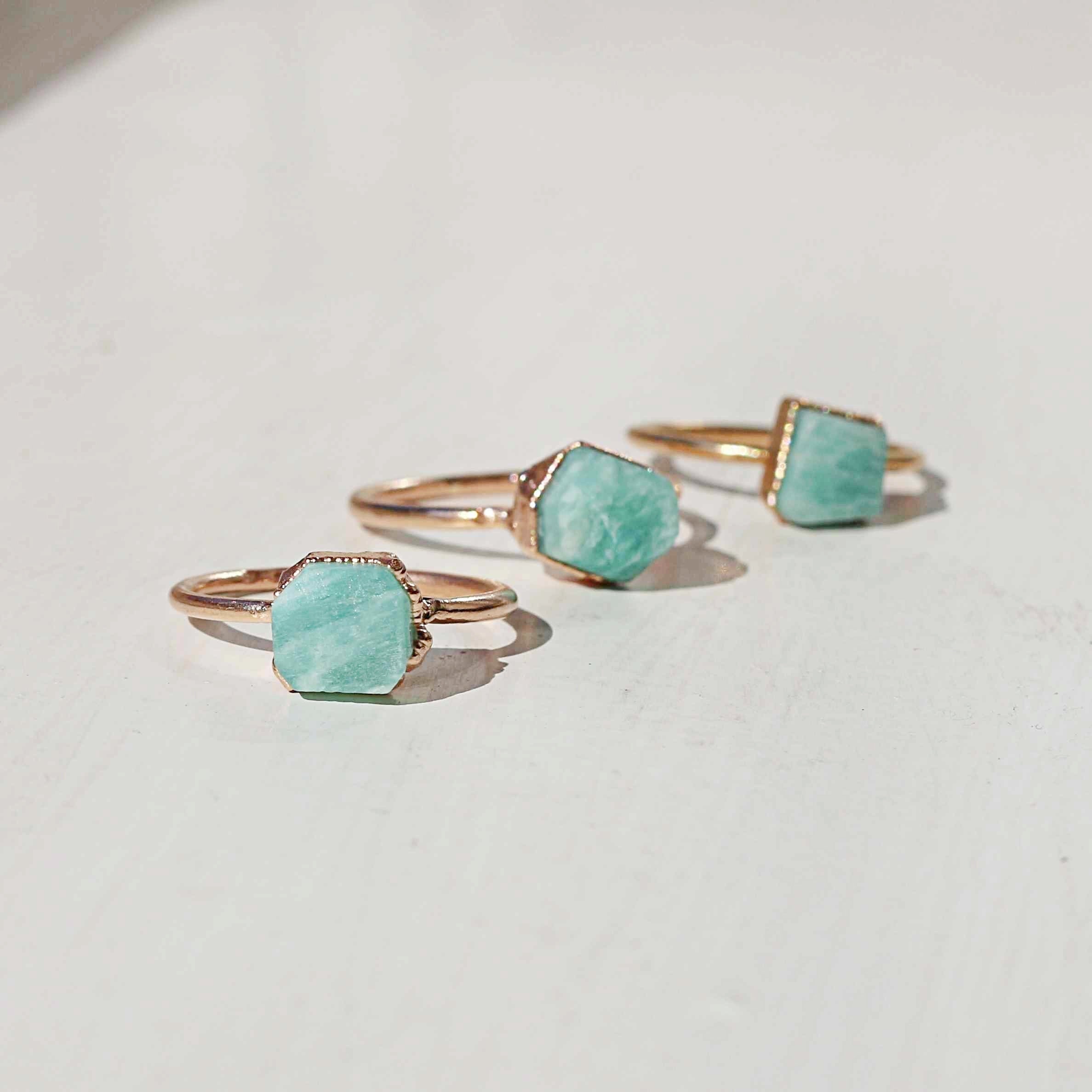 AMAZONITE COCKTAIL RING